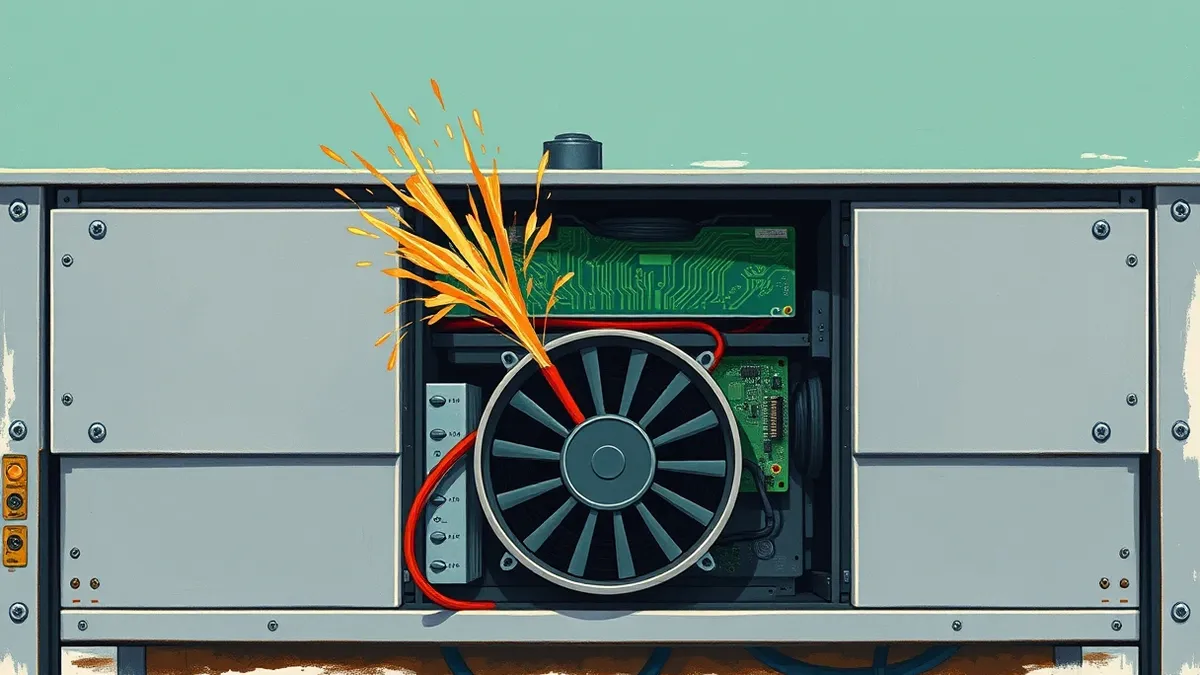 Illustration: A sleek silver server blade sits open on a metal rack.
