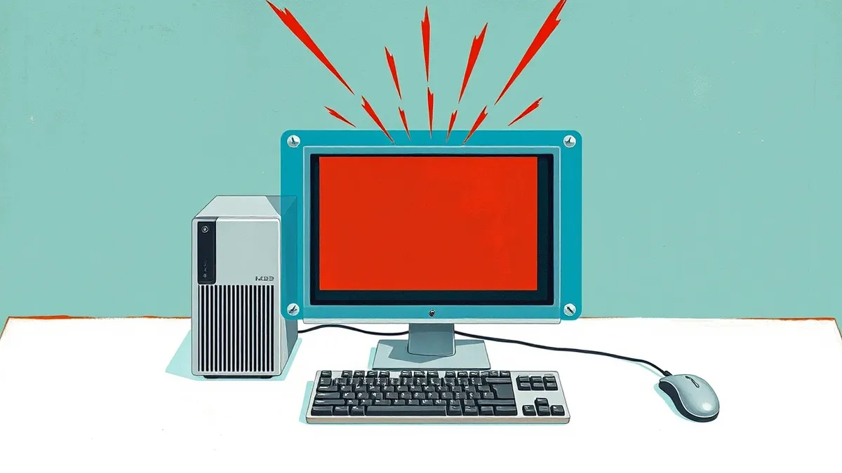 Illustration: A sleek silver desktop tower sits on a clean white desk.